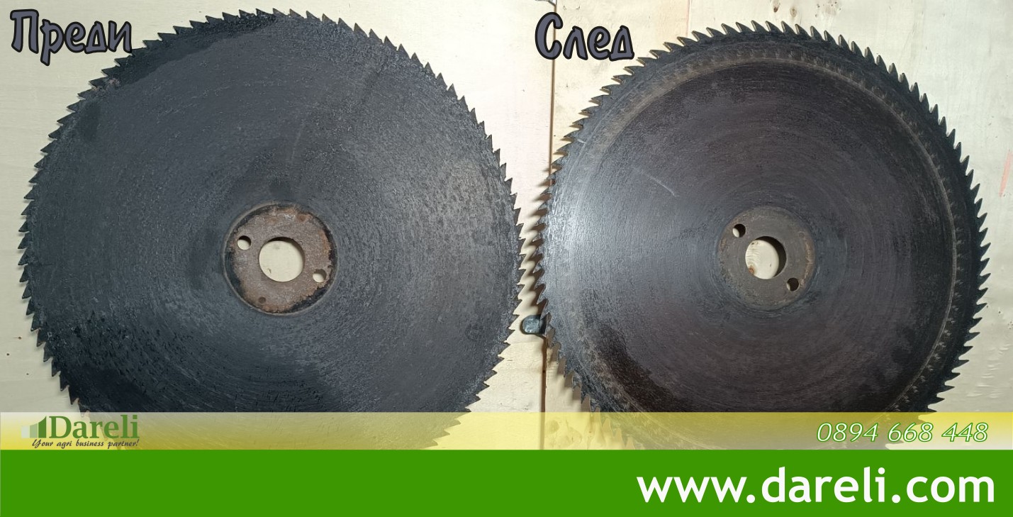 Заточване и възстановяване на чапраз на циркулярни триони (дискове) за машините Coup'eco